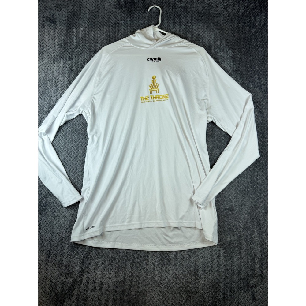 Capelli Sport The Throne National Championship Hooded Shirt Mens XL White CS-DRY